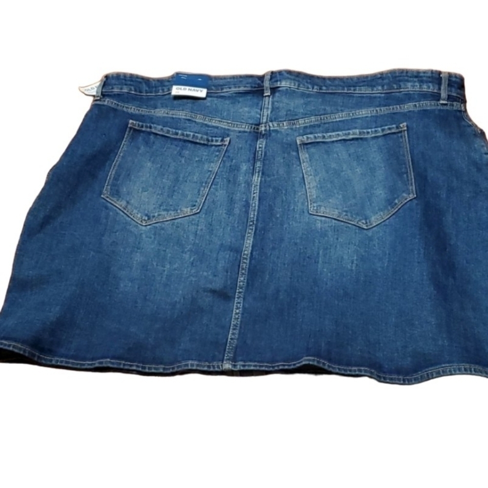 Old Navy Womens Skirt Size 26 New Denim Jean Button fly Mini